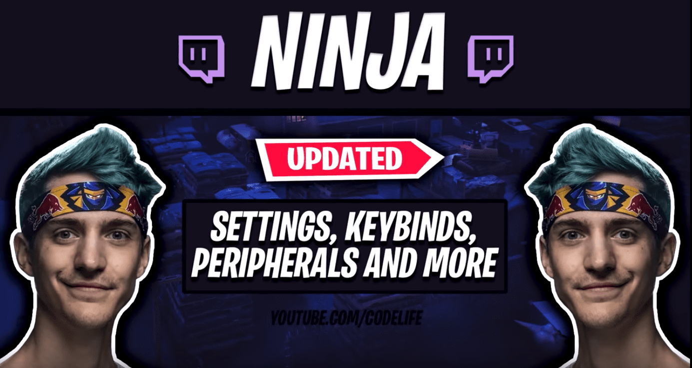 ninja fortnite settings - vertical keyboard fortnite